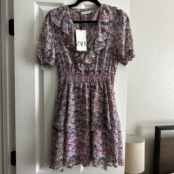 Zara floral dress (M) main image 1